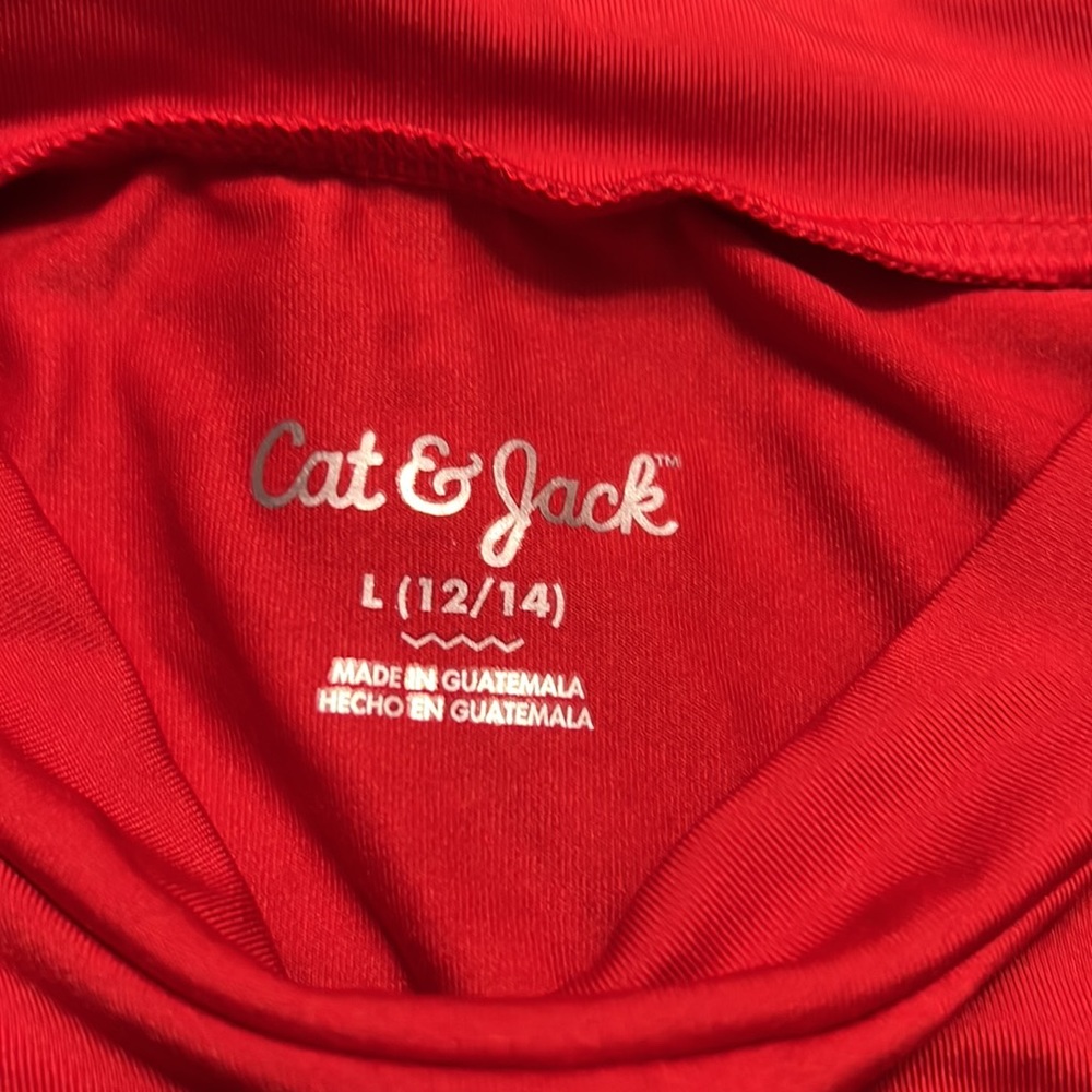 Cat &Jack Red Rash Guard Rashguard - Picture 2 of 2